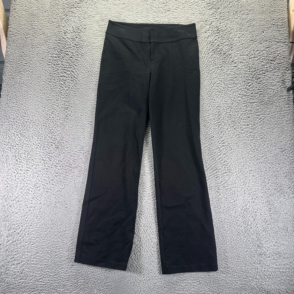 Eddie Bauer Pant Womens 4 Black Cotton Blend Spandex High Waist Soft Office Work